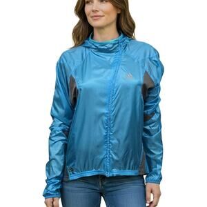 Adidas Climaproof Formotion Cycling Running Windbreaker Jacket Full zip L Blue